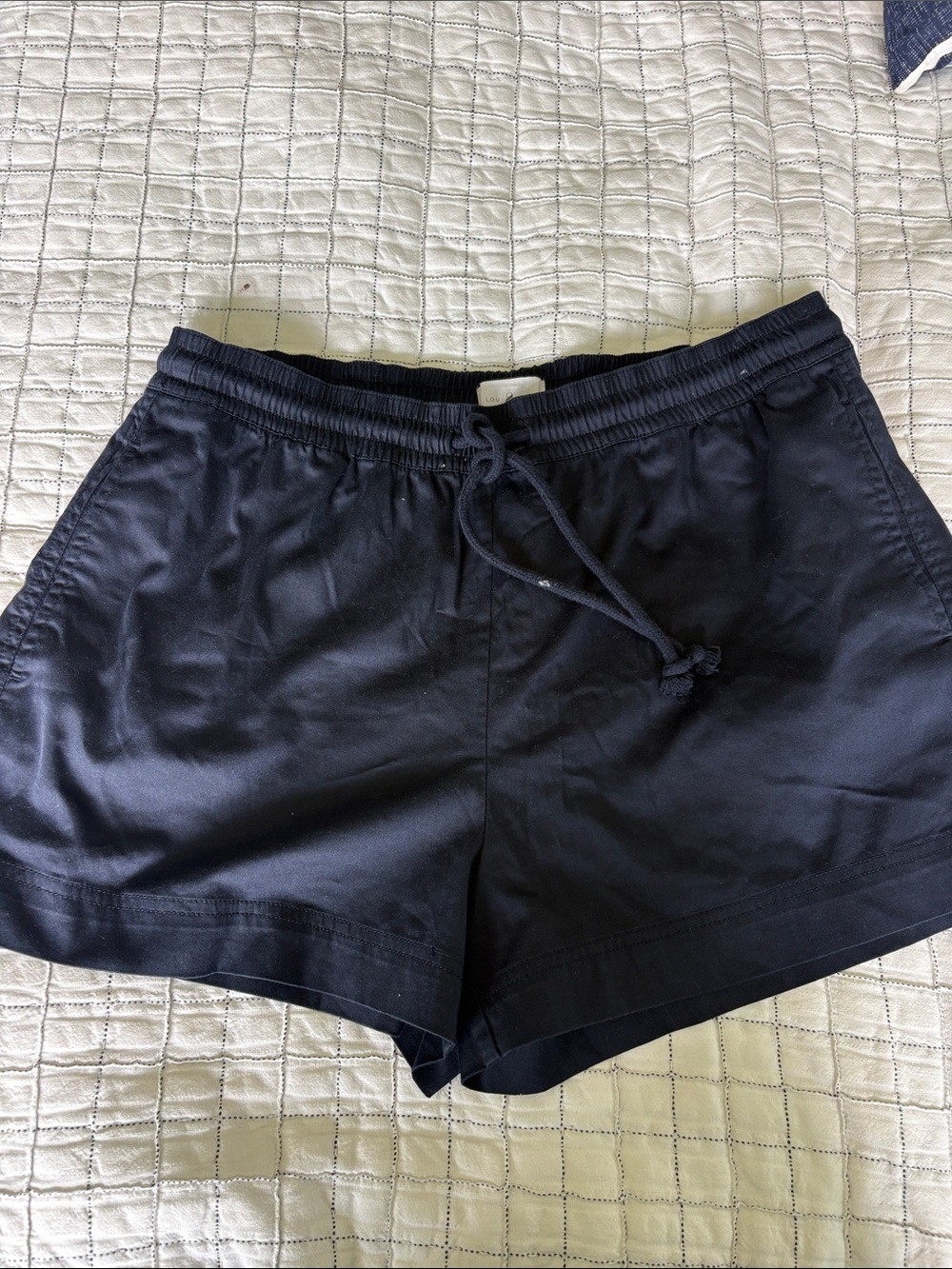 Lou & Grey Navy Drawstring Athletic Shorts